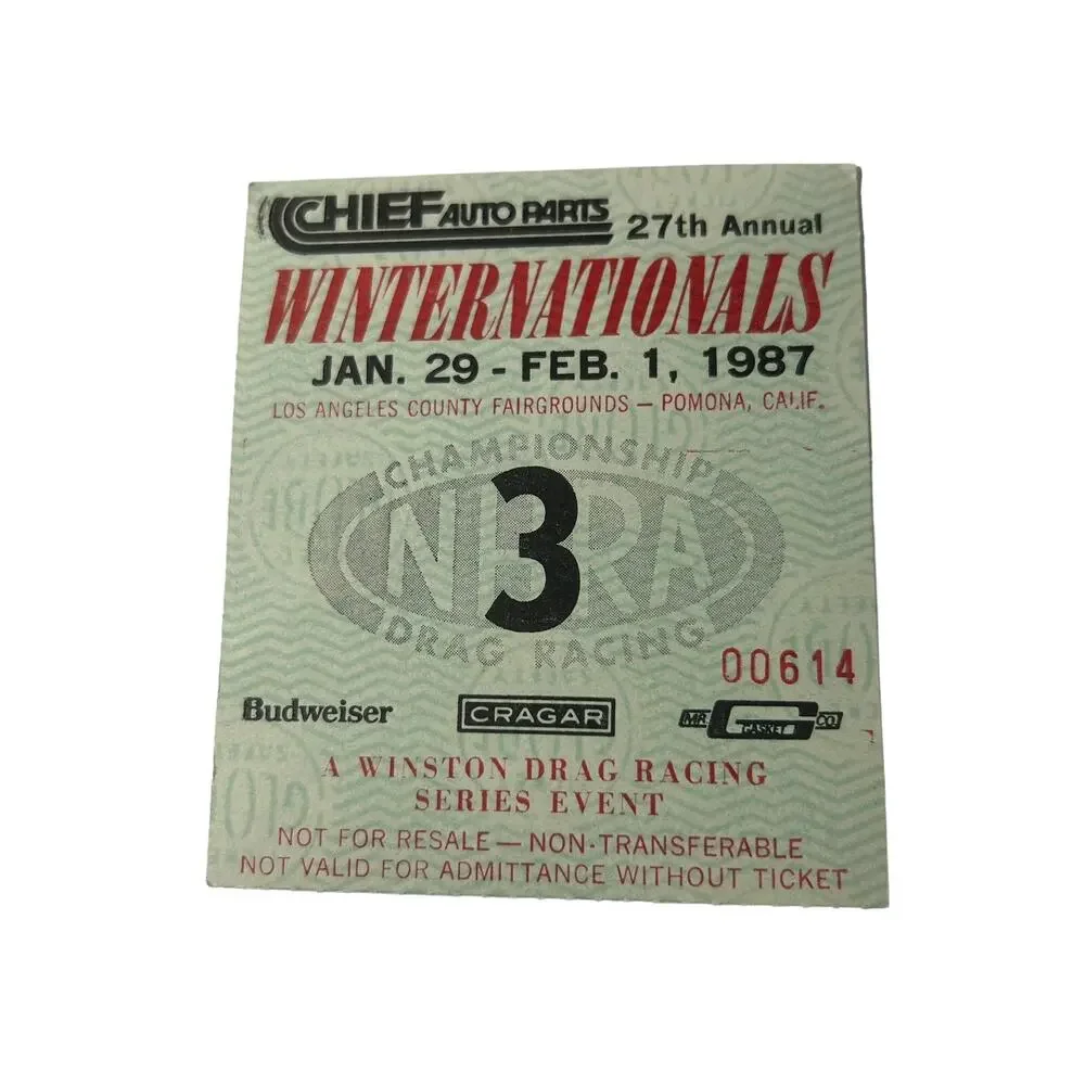 Vtg 80's 1987 NHRA WINTERNATIONALS 3.5